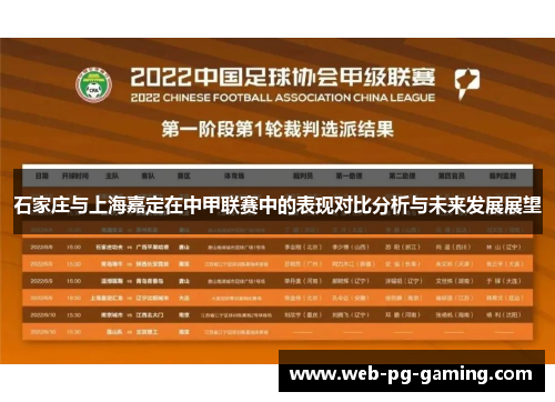 石家庄与上海嘉定在中甲联赛中的表现对比分析与未来发展展望